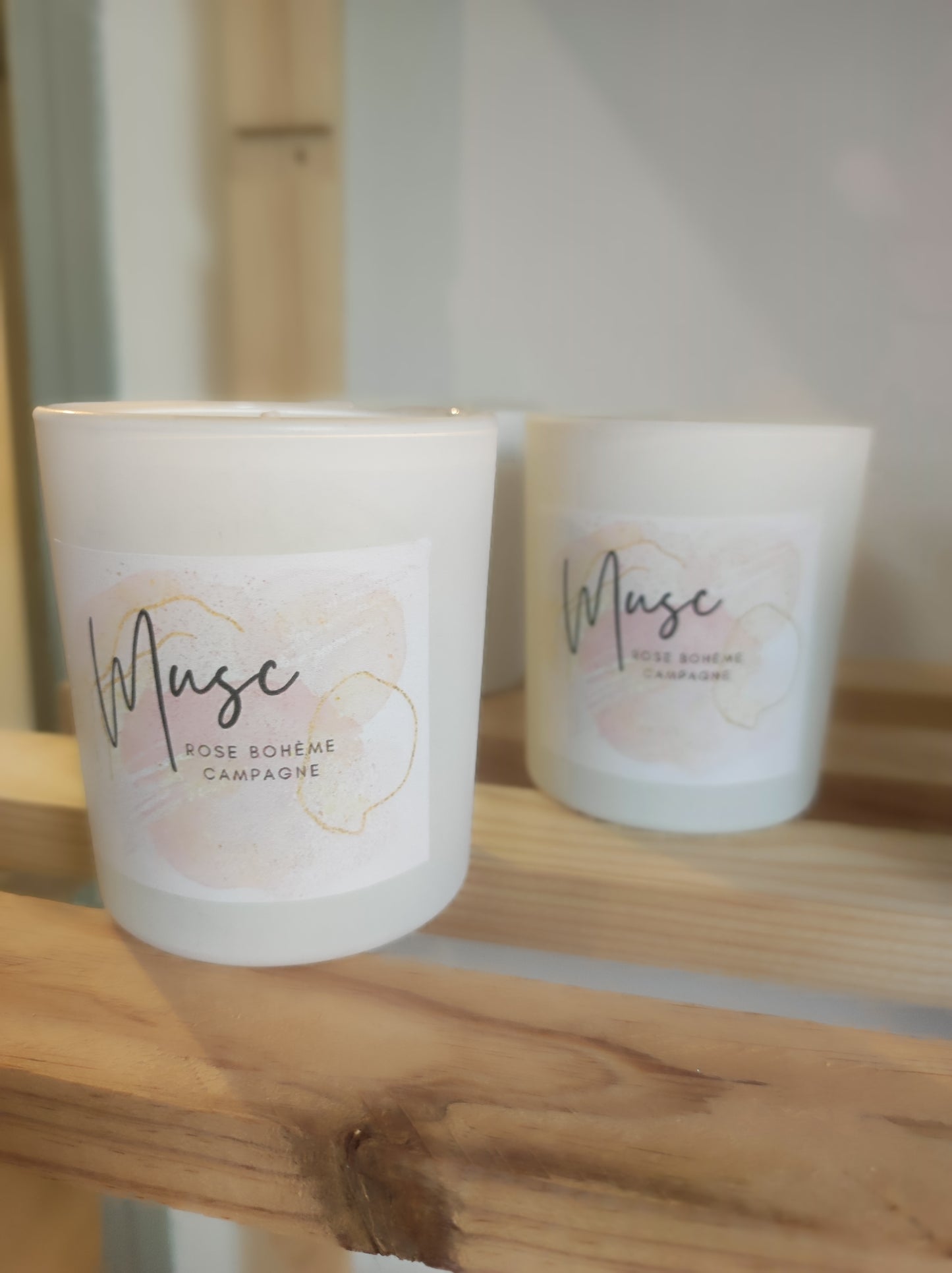 Bougie en pot céramique blanc